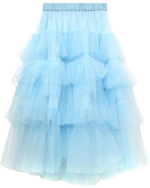Simone Rocha Ruffled Tulle Skirt - Blue