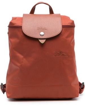 Longchamp Mochila Le Pliage Green mediana - Rojo