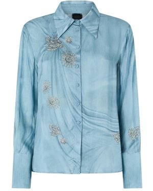 Pinko Trompe L'Oeil-Print Shirt - Blue