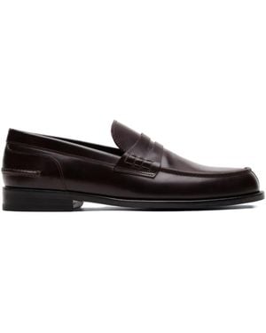 Brioni College レザーローファー - ブラック