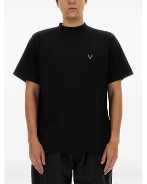 South2 West8 Logo-embroidered T-shirt - Schwarz