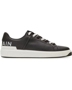 Balmain Sneakers b-court in pelle liscia - Nero