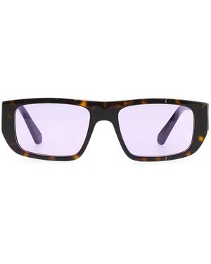 Facehide Broken Vision Rectangle-Frame Sunglasses - Black