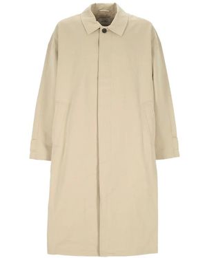 Les Deux Button-Fastening Coat - Natural
