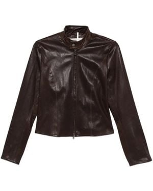 Nour Hammour Sigrid Leather Jacket - Black