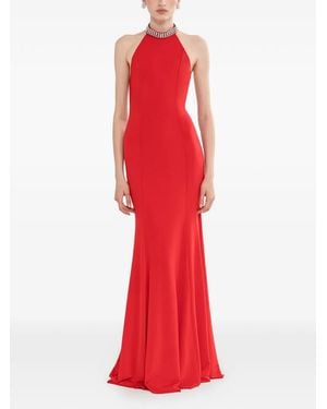 Nissa Backless Maxi Dress - Red