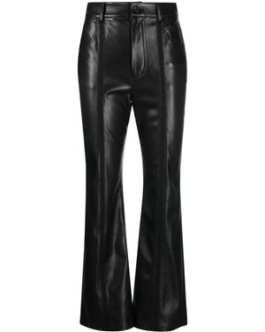 Nanushka Cropped Kick Flare Trousers - Black