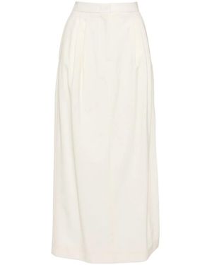 Elie Saab Crepe Midi Skirt - White