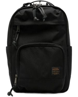 Filson Logo-Patch Zip Backpack - Black
