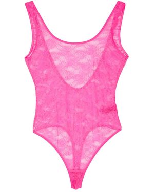 Maison Close Flashback Néon Open Back Bodysuit - Pink