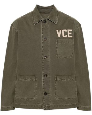 Golden Goose Gabardine Appliqué Shirt - Green