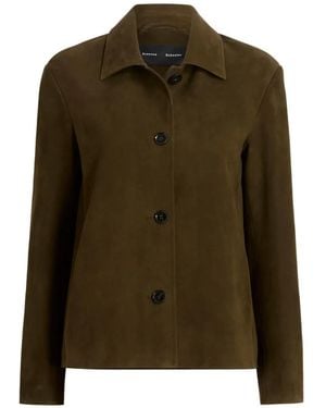 Proenza Schouler Irine Suede Jacket - Green