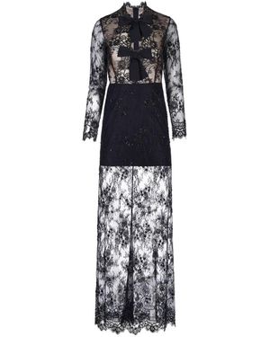 Mia Peculiar Lace Bow-Embellishment Maxi Dress - White
