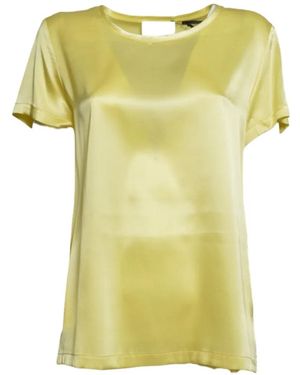 SOLOTRE Satin-Finish Short-Sleeved T-Shirt - Yellow
