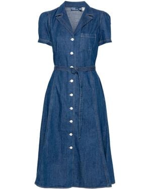 Polo Ralph Lauren Hampton Denim Shirt Dress - Blue