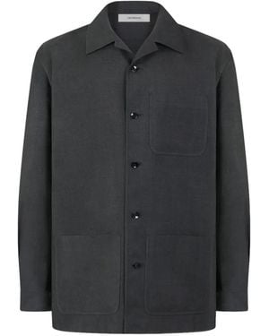 Umit Benan Santiago Silk Overshirt - Black