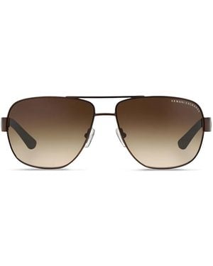 ARMANI EXCHANGE ナビゲーターフレーム サングラス - ブラウン