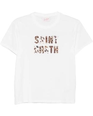 MC2 Saint Barth T-Shirt Emilie À Imprimé Animalier - White