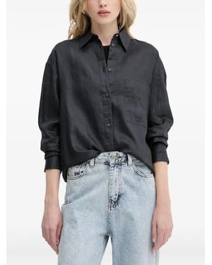 BOSS Camicia A Maniche Lunghe Con Taschino - Nero