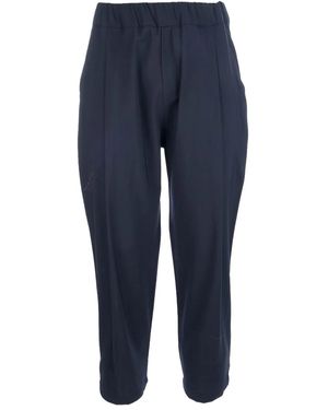 A PAPER KID Pantaloni Con Piega - Blu