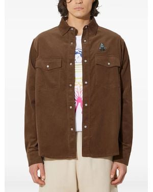 ICECREAM Logo-Print Shirt - Brown