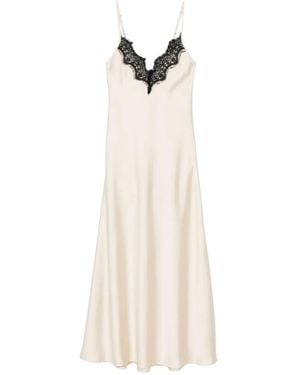 Imperial Lace-Detail Maxi Dress - White