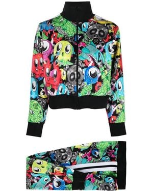 Philipp Plein Monsters Graphic-Print Tracksuit-Set - Green