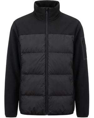 BOSS Quilted Paneled Jacket - Black