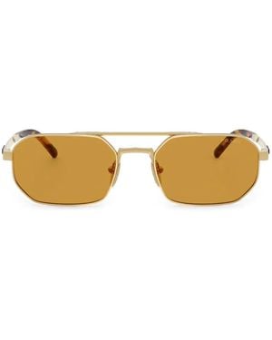 Prada Geometric-Frame Sunglasses - Metallic
