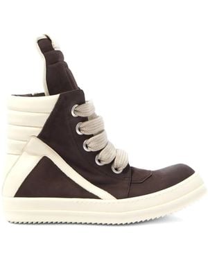 Rick Owens Jumbolace Geobasket Sneakers - Brown