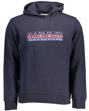 Napapijri Logo-Print Hoodie - Blue