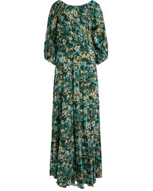 Marinella Sara Crew-Neck Maxi Dress - Green