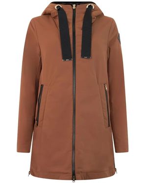 Herno Hooded Zip-Up Jacket - Brown