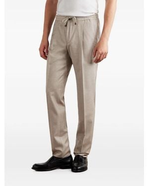 Slowear Pleated Drawstring-Waist Pants - Natural
