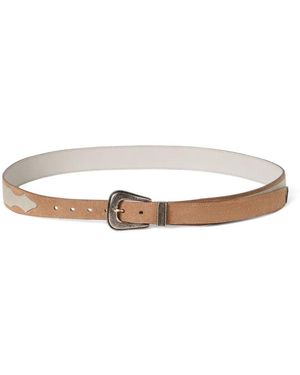 Brunello Cucinelli Two-Tone Detailed Buckle Belt - White