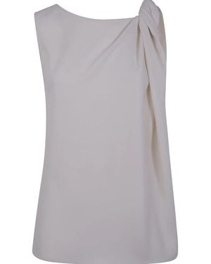 P.A.R.O.S.H. Ruched Detailing Top - Grey