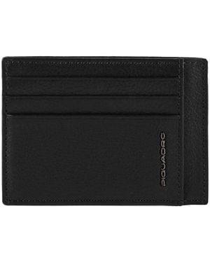 Piquadro Leather Card Holder - Black