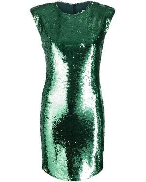 Philipp Plein Sequin-Embellished Sleeveless Dress - Green