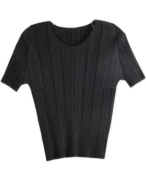 Pleats Please Issey Miyake Pleated T-Shirt - Black