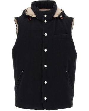 Brunello Cucinelli Padded Wool Vest - Black