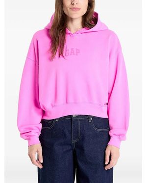 Gap Logo-Print Hoodie - Pink