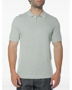 DRYKORN Triton Textured-Knit Polo Shirt - Grey