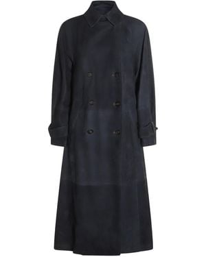 Brunello Cucinelli Suede Trench Coat - Black