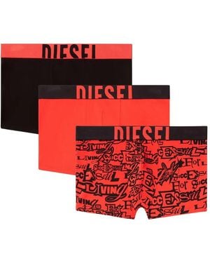 DIESEL Damien-D-Pop Boxer Briefs - Red