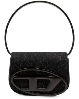 DIESEL 1Dr Logo-Plaque Shoulder Bag - Black