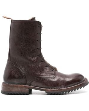 Moma Leather Boots - Brown