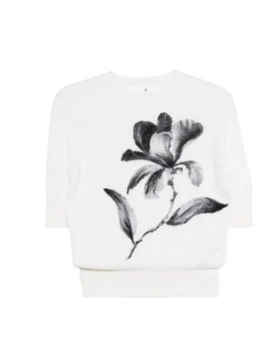 Ermanno Scervino Floral T-Shirt - White