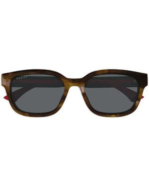 Gucci Square-Frame Tinted-Lenses Sunglasses - Black