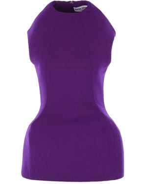 Duran Lantink Vestido De Tweed Harris Acolchado - Morado