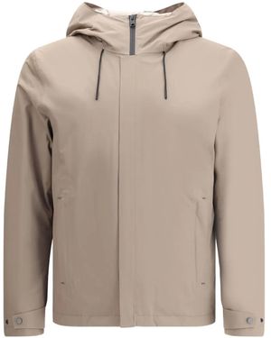 Woolrich Hooded Zip-Front Jacket - Grey